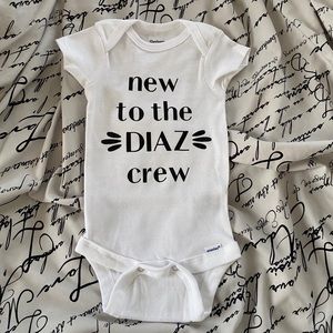 Brand new custom new to the crew onesies